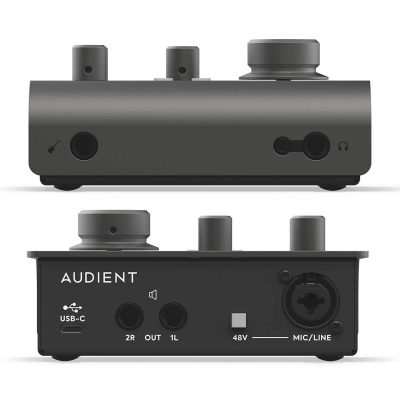 Audient-iD4-MKII-Interfaz-de-Audio-USB-Premium-Fron-Back-Planet-Music-Beatnik-Chile-1200×1200